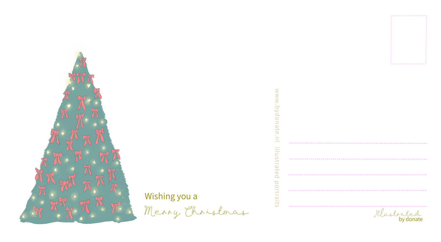 Set van 10 kerstkaarten inclusief envelop (ready for X-mas en skyline) (15x10cm)