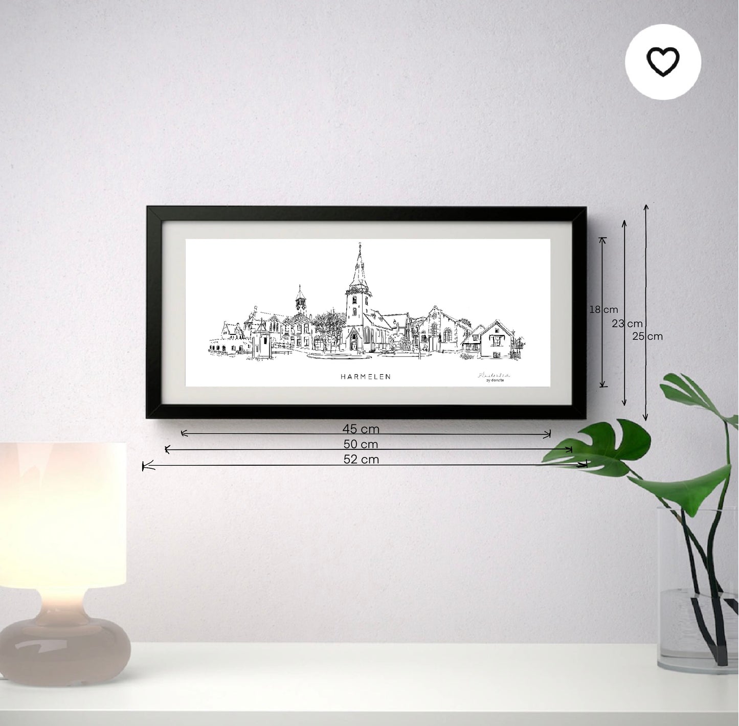 Poster skyline Harmelen (50 cm x 23 cm)