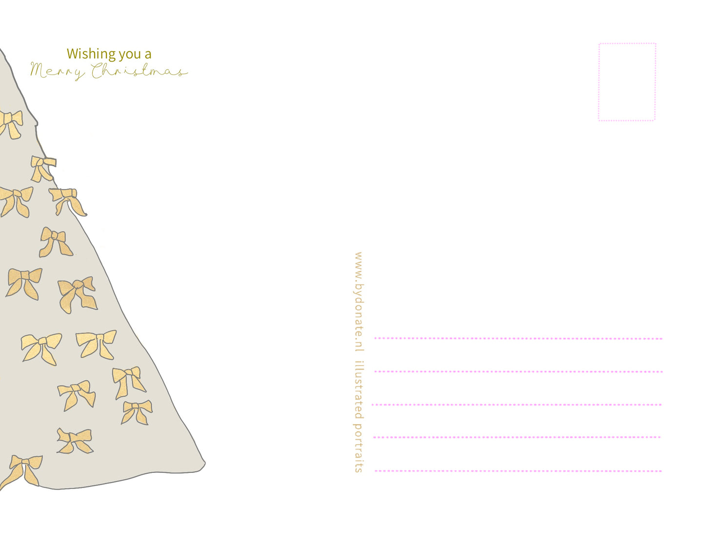 Set van 10 kerstkaarten inclusief envelop (ready for X-mas en skyline) (15x10cm)
