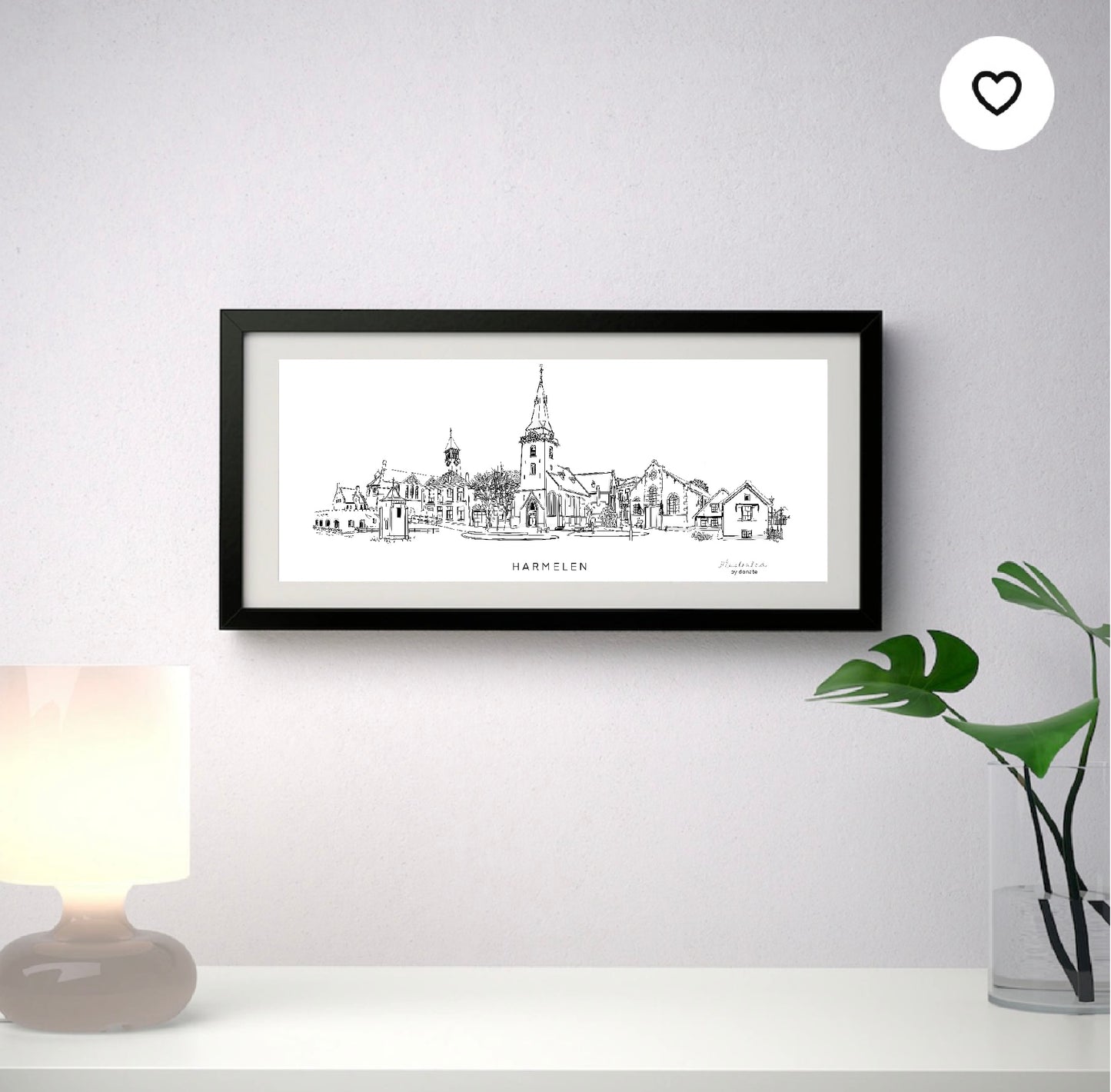 Poster skyline Harmelen (50 cm x 23 cm)