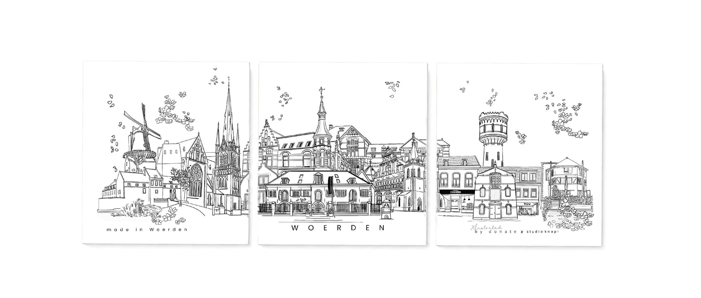 Woerden - drieluik tegels