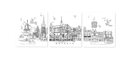 Woerden - drieluik tegels