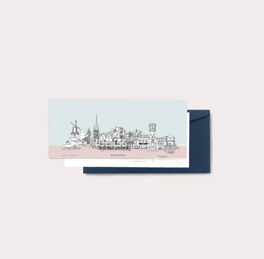 Panorama Woerden pastel kleur